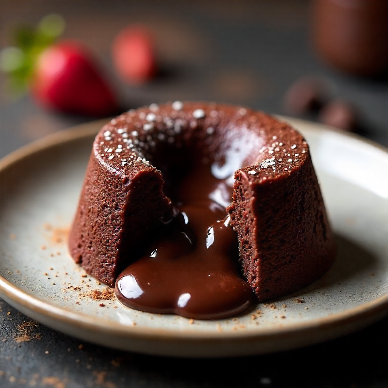 Vegan Molten Chocolate Lava Cake