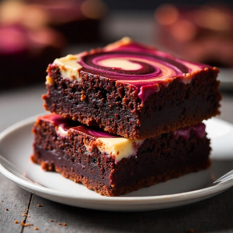 Ube Halaya Swirl Brownies