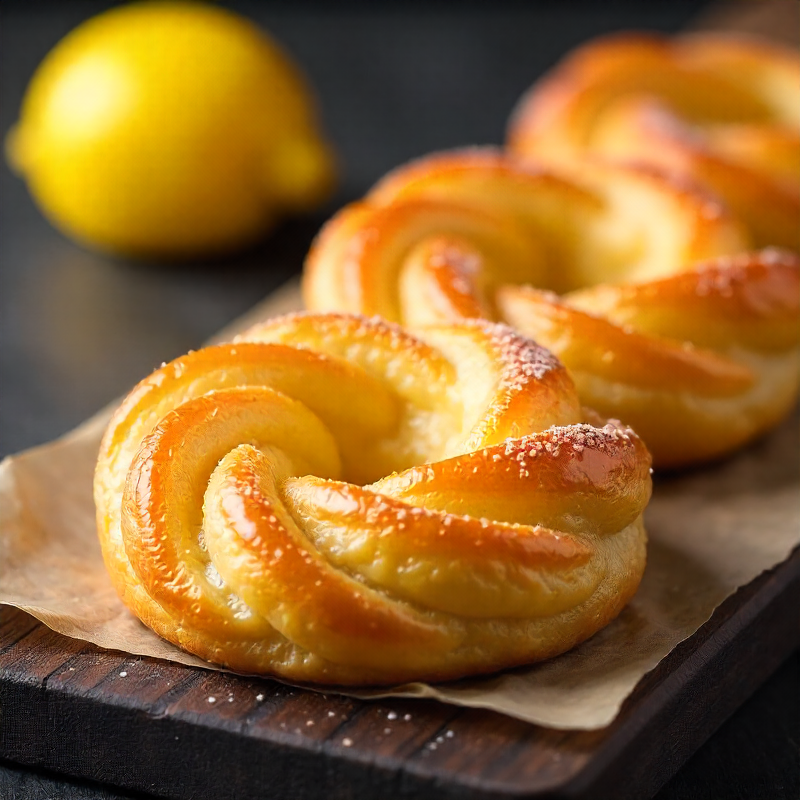 Puff Pastry Palmiers with Lemon & Sugar
