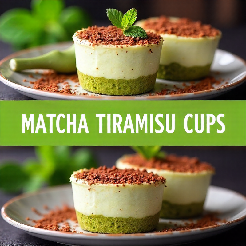 Matcha Tiramisu Cups