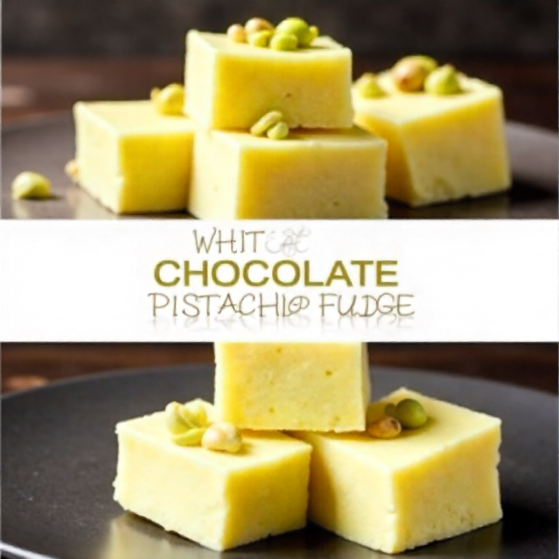 White Chocolate Pistachio Fudge