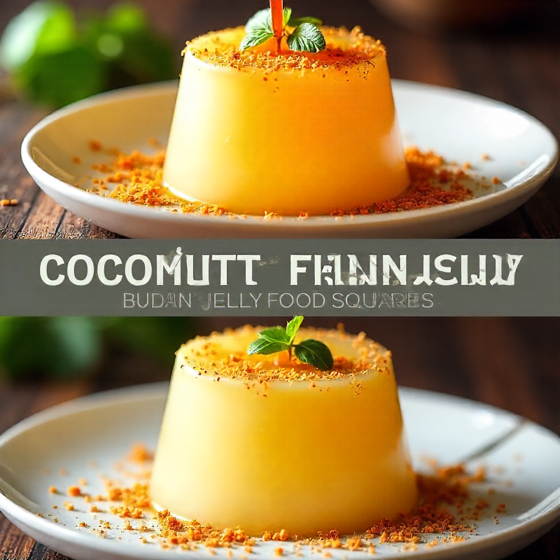 Coconut Pandan Jelly Squares