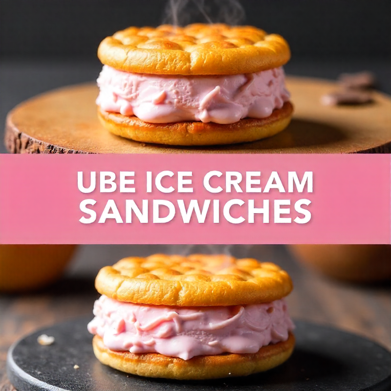Ube Ice Cream Sandwiches