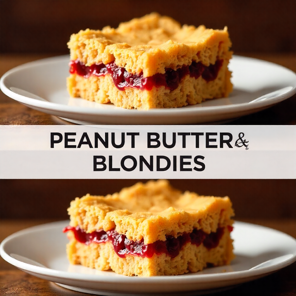 Peanut Butter & Jelly Blondies