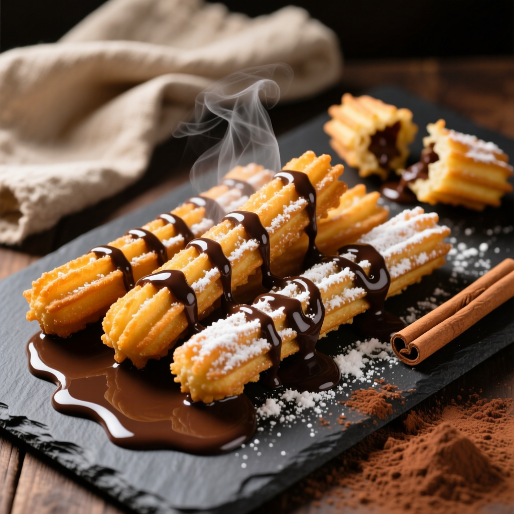 Churros with Chocolate Sauce